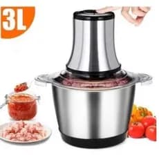 Picador de Alimentos 3L: Moedor de Carne e Mixer Elétrico para Cozinha - Processador de Alho 110v/220v