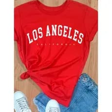 Camiseta T-shirt Feminina Los Angeles California