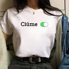 Camisa T shirt Baby Look Branca Feminina / Blusa Para Mulheres