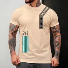 T-Shirt Blusa Masculina Blusa Sport Diverse Street Wear Camiseta Manfinity 100% Algodão