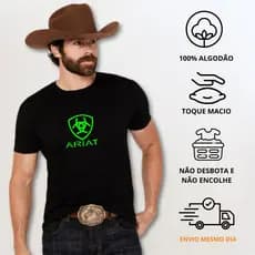 Camisetas Country Masculina Camisa Ariat Blusa Txc Texas Farm  Camisa Preta Lida Blusa Country De Cavalo Rodeo Barretos