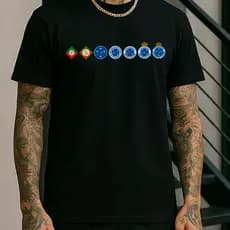 Camisa Cruzeiro Escudos Camiseta Unissex Cabuloso Societá Sportiva Torcida 100% Algodão Quebrada Torcedor Treino Casual