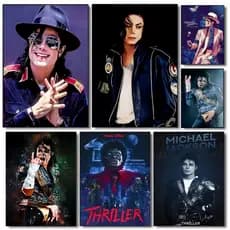 Kit 10 Quadros Decorativo Michael Jackson Rei do Pop Decoração Mosaico