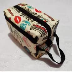 Necessaire Box, sintético PVC, impermeável