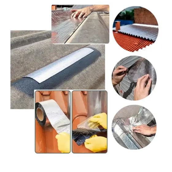 manta asfáltica fita Auto adesiva multiuso aluminizada térmica telhado 20cm vedação reparo proteção