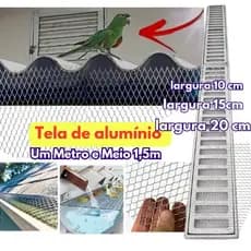 tela alumínio expandido um metro e meio largura 10cm 15cm 20cm ralo anti inseto sujeira telado calha