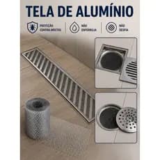 Tela Anti Inseto Para Ralos e Calhas Contra Baratas Escorpiões e Sujeira Não Enferruja e Não Desfia