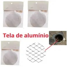 Tela Anti Inseto Ralo Redondo Alumínio Protetora Evita Parasitas 10x10 15x15  (Não Enferruja)