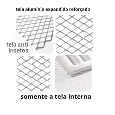 tela anti-inseto 15x50 em alumínio expandido não desfia proteção ralo contra inseto folha e sujeira