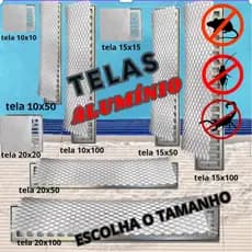 tela em alumínio expandido ralo interno externo linear proteção anti-inseto não enferruja não desfia