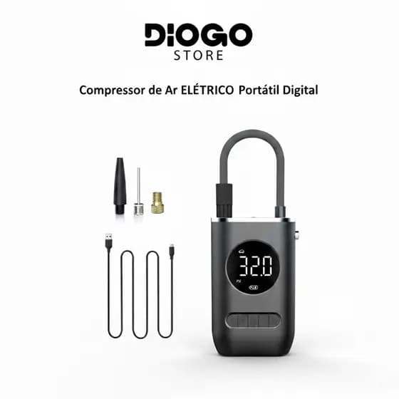 Compresor de Ar Elétrico Portátil Digital CZK 3668 Cair Air Pump