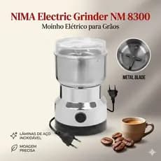 Moedor de Café Elétrico Tijela de Aço Inox 150W NM 8300 Triturador de Grãos Temperos Sementes Portátil 110V OU 220V