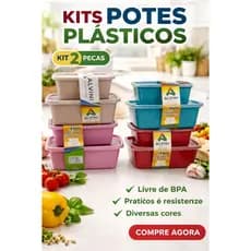 Pote para Comida Com Tampa Cozinha Marmita BPA Free Resistente Geladeira Organizadora