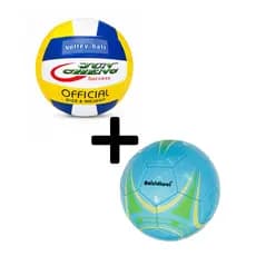 Kit Bolas Esportivas Vôlei + Futebol Tamanho Oficial Resistente Esporte