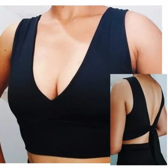 Cropped Ajustável Verão Feminino Amarrar nas costas Decote V.