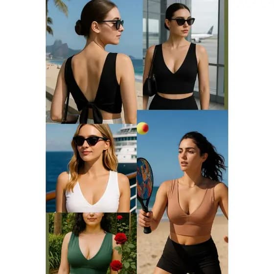 Croped Praia Beach Tênnis Balada Viagem< Suplex Alta Elasticidade, Ajustável