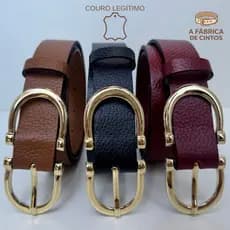 Cinto feminino COURO LEGÌTIMO largura 2,8cm