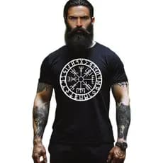 Camiseta Vikings Bússol algodão Masculina