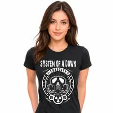 Camiseta, Camisa Babylook Moda Feminina system of a down