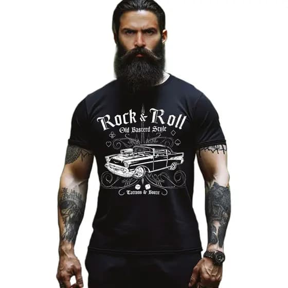 Camiseta Camisa Rock And Roll Carro Antigo Moda Rock