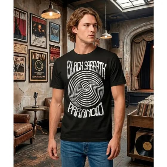 Camiseta masculina Black Sabbath Paranoid