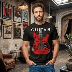 Camiseta De Guitarra, anos 80