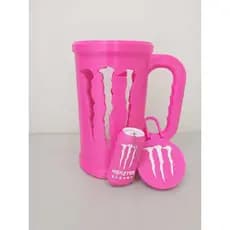 Porta lata de Energético monster 473ml+tampa de proteção + abridor de lata + personalização simples