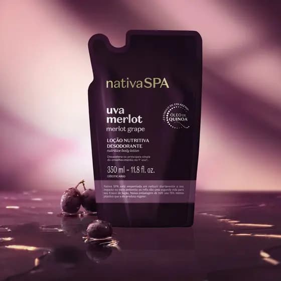 Refil Loção Nutritiva Desodorante Nativa Spa Uva Merlot 350ml