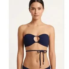 ​Top Cropped Biquíni Multiformas 8 em 1,tecido crepe moda praia,com ponteiras, para da um charme no tomara que caia .