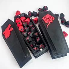 Kit de dados com porta-dados por clã – Vampire: The Masquerade