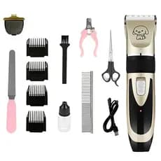 Kit 11 Maquina De Tosa Profissional Pet Cães Gato Sem Fio - Ideal Para Retoques e Acabamentos Em Cães e Gatos