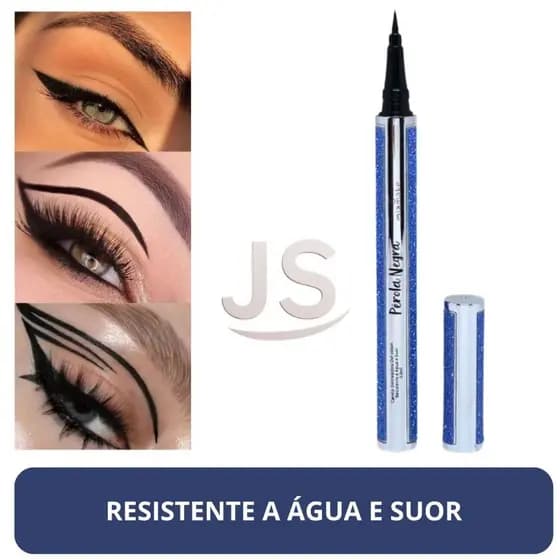 Caneta Delineadora Pérola Negra Ultra Fino - Delineador Preto Ponta Fina