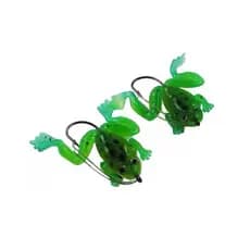 5 Pcs Iscas Sapo Frog em Silicone para Pesca Traíra Tucunaré-Kit