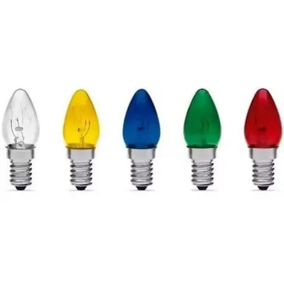 Lâmpadas Incandescente Chupeta 7w E14 - CORES