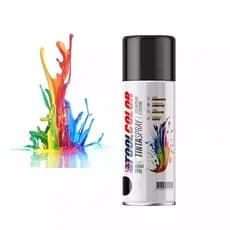 Tinta Spray Preto Fosco 400ml Tool Color Secagem Rápida Alta Cobertura