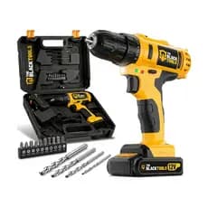 Furadeira Parafusadeira Sem Fio 12V The Black Tools TB-12E com Maleta e Acessórios