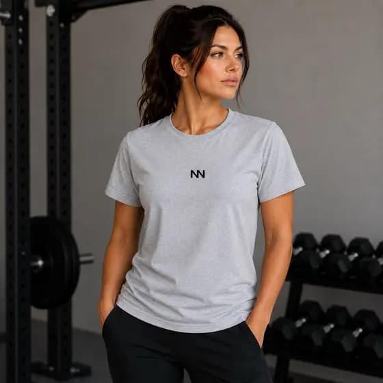 Camiseta feminina NN original 100% algodão confortável dia a dia academia fitness