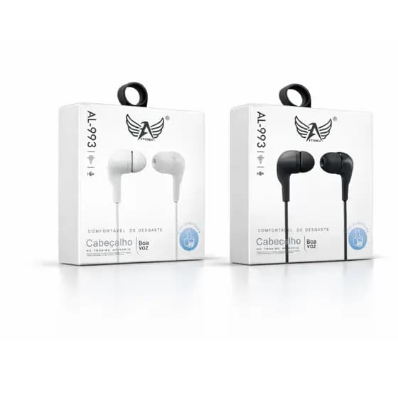 kit 10 Fone de Ouvido ALTOMEX com Fio e Microfone 3.5mm compativel - celular- notebook - tablet - PC atacado