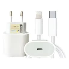 Kit Carregador De iPhone Fonte com Cabo Carregamento Rápido 1m PD 25w AAA
