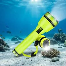 Lanterna LED Recarregável IPX8 180LM USB Mergulho Camping 500m Subaquática