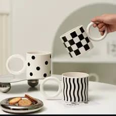 Caneca Minimalista 380ml com pegador argola em Melamina