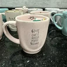 Canecas em porcelana 260ml com frases