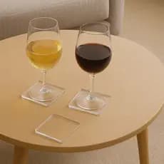 Descanso de Copos Porta Taça Base Para Garrafas Bolacha Para Mesa - Acrílico 6mm