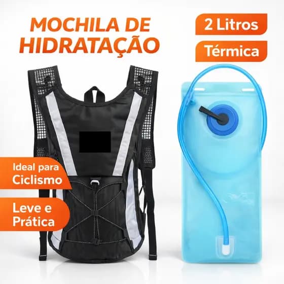 Mochila De Hidratacao Ciclismo Bolsa D'agua 2 Litros Termica