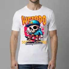 Camiseta Masculina Estampada Caveira de Skate Helanca Conforto Blusa T-Shirt Academia Tamanho P GG