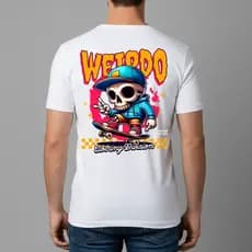 Camiseta Masculina Estampa Esqueleto de Skate Dry Fit Conforto Blusa T-Shirt Academia Tamanho P GG
