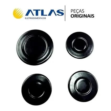 Tampinhas Espalhador Bocas Fogão Atlas Utop Glass 4 Bocas
