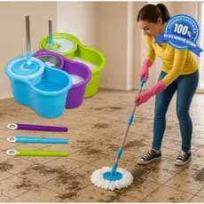 Mop 2 Em 1 Lava E Seca Com Balde Cesto Centrifuga 8L E Esfregão 360° Casa Cozinha