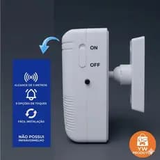 Sensor De Presença Anunciador Sonoro Ajustável Campainha Sem Fio