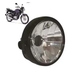 Farol Completo Yamaha Ybr Motoboy 125 Factor 2009 A 2023 Aro Preto